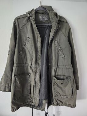 Bass Olive Hooded Military Field Jacket